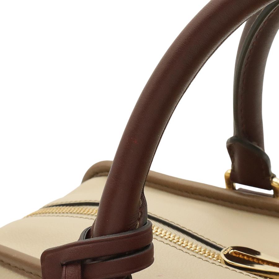 LOEWE ロエベ アマソナ36 アナグラム ハンドバッグ ミニボストンバッグ トリコロール レザー ベージュ モカブラウン ボルドー | LOEWE | 03