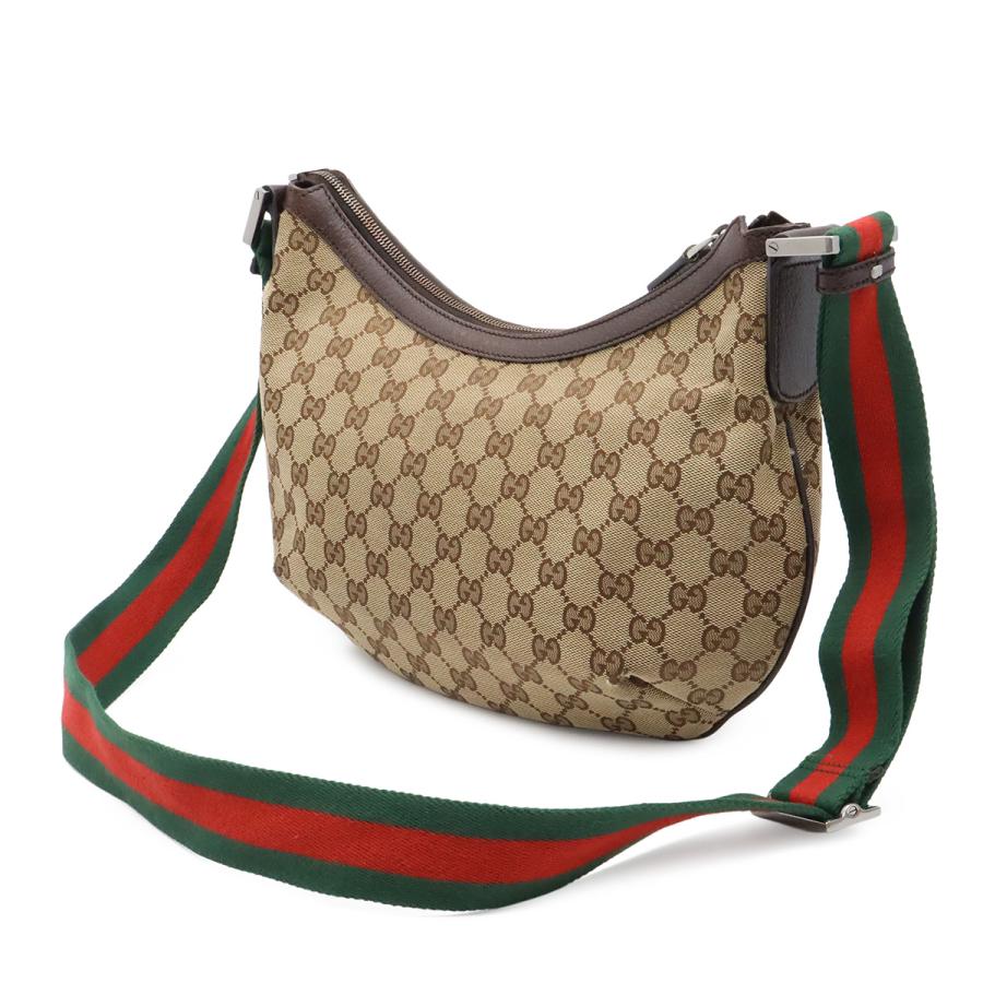 GUCCI グッチ GGキャンバス シェリーライン ショルダーバッグ 斜め掛け レザー カーキベージュ 茶 ダークブラウン グリーン レッド | GUCCI | 01