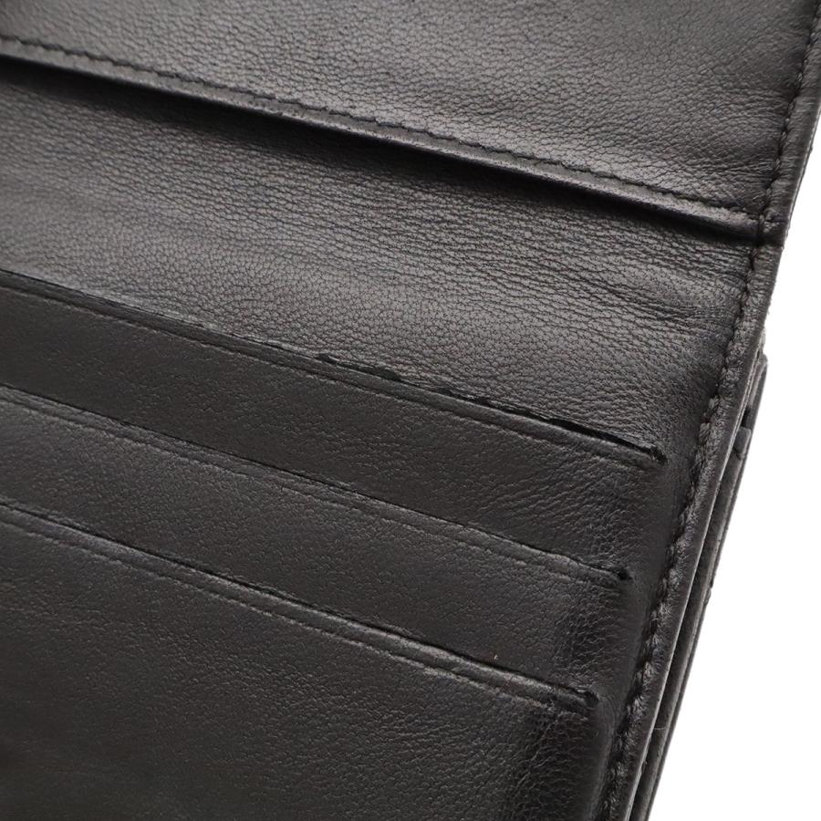 CHANEL シャネル マトラッセ ココマーク 2つ折財布 二つ折り Wホック財布 ダブルホック ラムスキン レザー ブラック 黒 シルバー金具 | CHANEL | 06