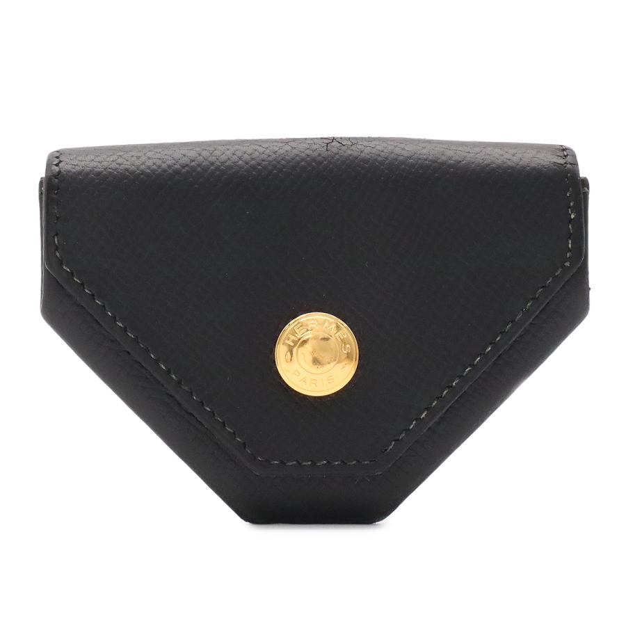 HERMES エルメス ル ヴァンキャトル ルヴァンキャトル コインケース 小銭入れ コインパース クシュベル レザー ブラック 黒 ゴールド金具 | HERMES