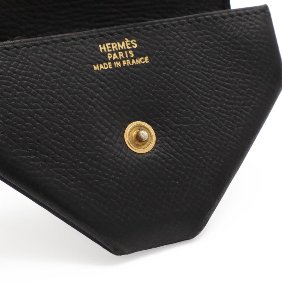 HERMES エルメス ル ヴァンキャトル ルヴァンキャトル コインケース 小銭入れ コインパース クシュベル レザー ブラック 黒 ゴールド金具 | HERMES | 05