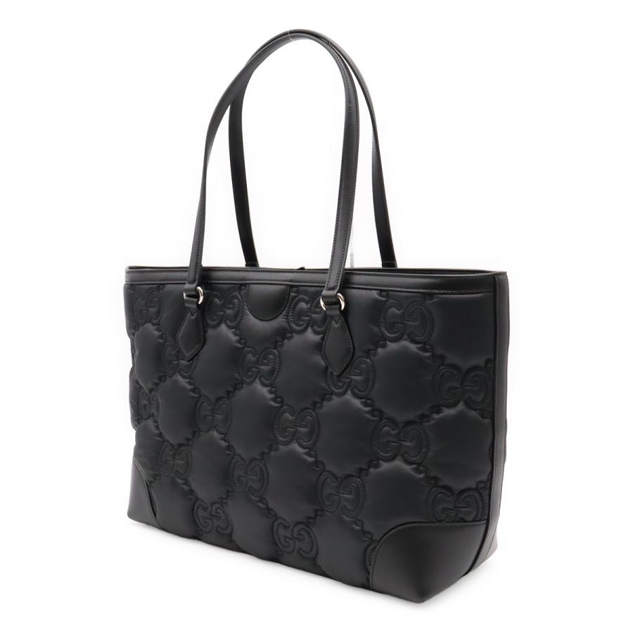 GUCCI グッチ GGマトラッセ トートバッグ ラージトート ショルダーバッグ セミショルダー ナイロン レザー ブラック 黒 631685 | GUCCI | 01