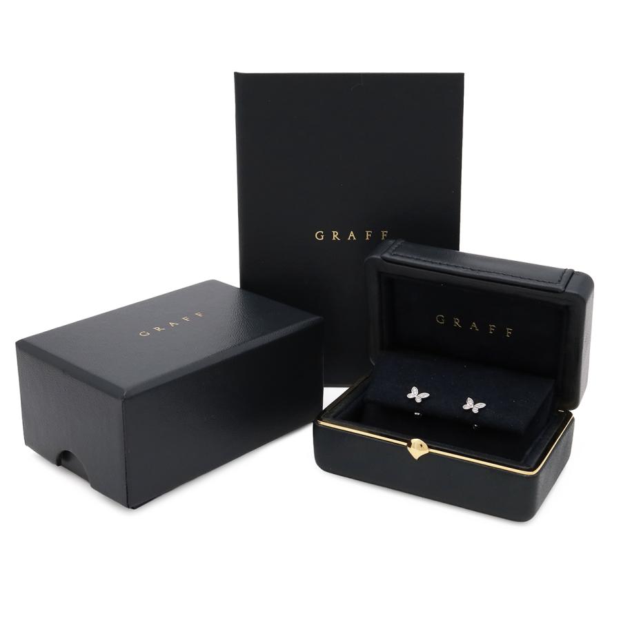GRAFF グラフ パヴェ バタフライ ダイヤモンド プティ スタッド イヤリング ピアス K18WG ホワイトゴールド D0.08ct ダイヤモンド |  | 06