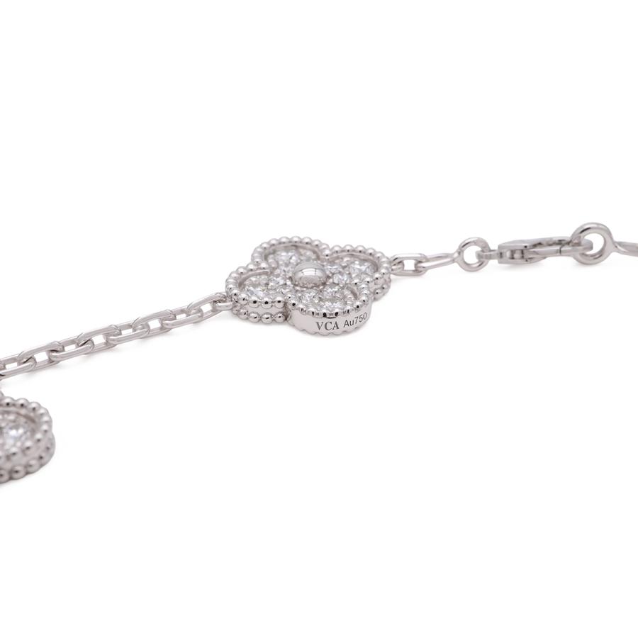 Van Cleef & Arpels ヴァン クリーフ & アーペル ヴィンテージアルハンブラ ブレスレット 5モチーフ K18WG D2.41ct VCARA41500 | Van Cleef ＆ Arpels | 02