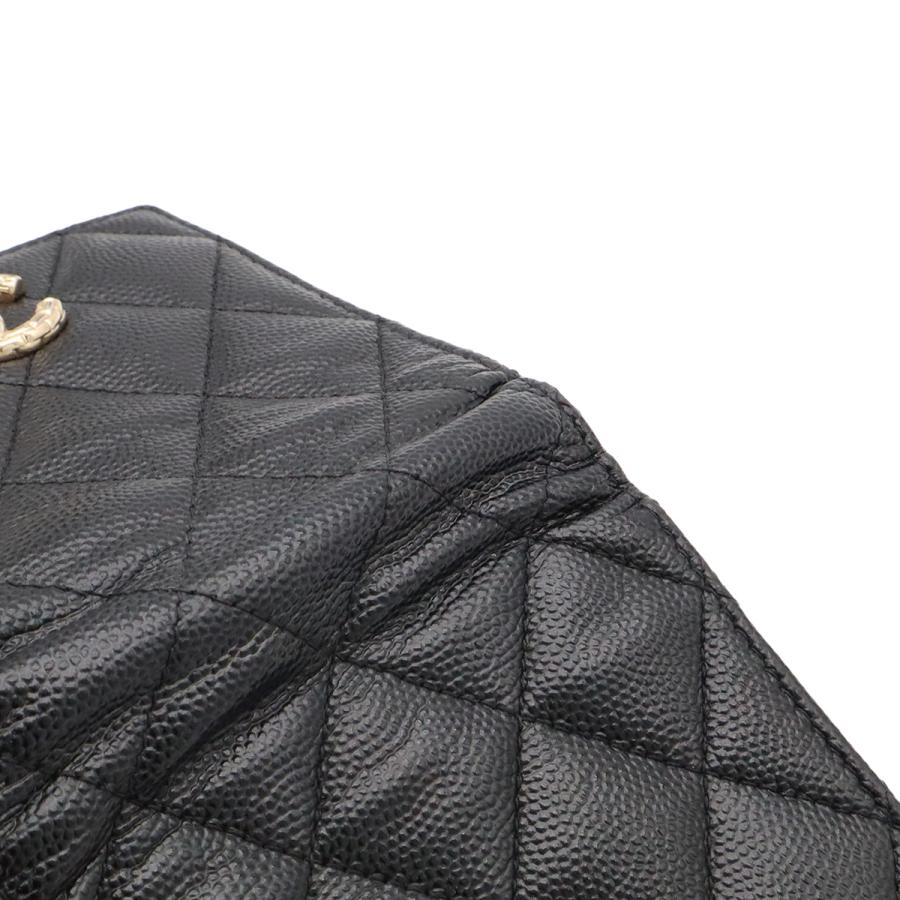 CHANEL シャネル メティエダールコレクション マトラッセ ココマーク コンパクトウォレット 2つ折財布 二つ折り キャビアスキン ブラック | CHANEL | 04