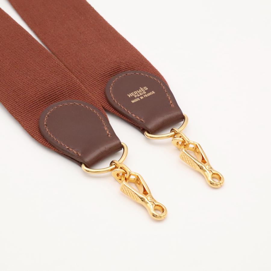 HERMES エルメス エヴリン エブリン用 ショルダーストラップ ストラップのみ キャンバス レザー ブラウン 茶 ゴールド金具 | HERMES | 02