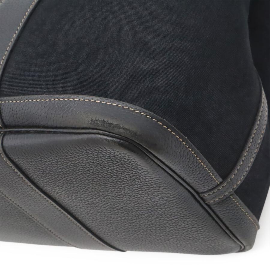 HERMES エルメス ガーデンパーティPM トートバッグ ハンドバッグ ショルダーバッグ トワルオフィシエ レザー ブラック 黒 シルバー金具 | HERMES | 02