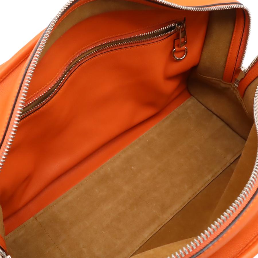 LOEWE ロエベ アマソナ36 アナグラム ハンドバッグ ミニボストンバッグ 2WAY ショルダーバッグ レザー オレンジ シルバー金具 352.79.A22 | LOEWE | 06