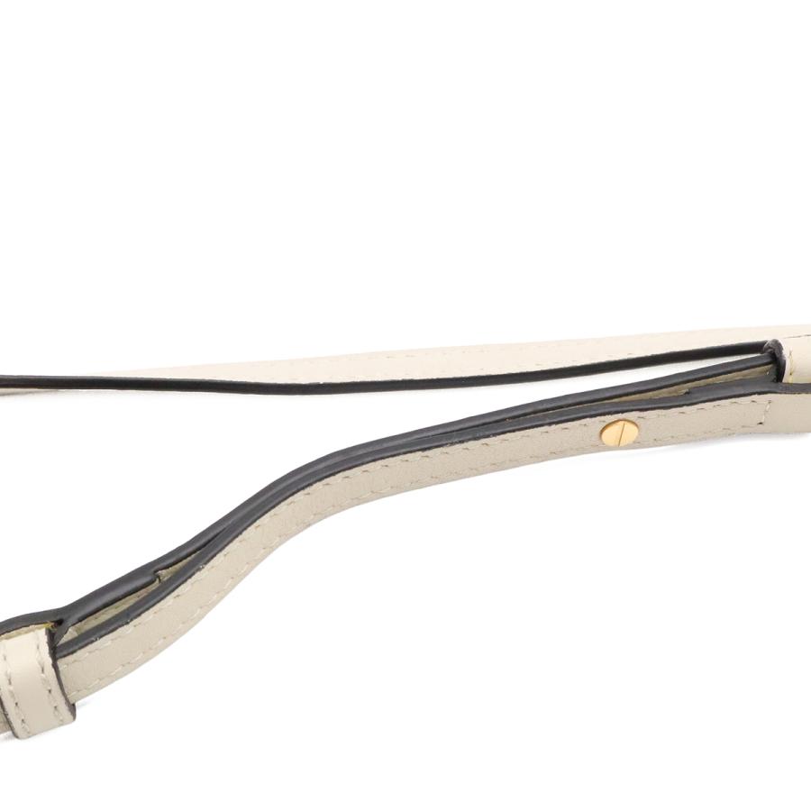 LOEWE ロエベ アナグラム フラメンコ クラッチ ミニ ショルダーバッグ ポシェット 2WAY クラッチバッグ 巾着 レザー オフホワイト 白 | LOEWE | 03