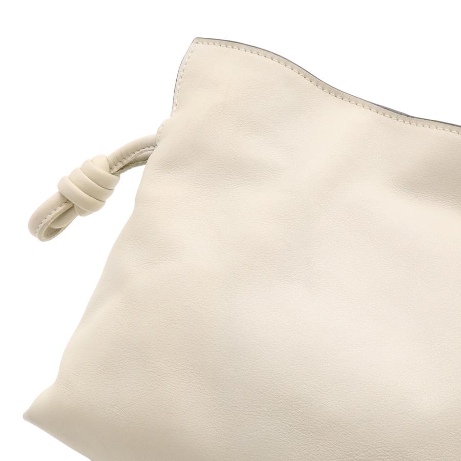 LOEWE ロエベ アナグラム フラメンコ クラッチ ミニ ショルダーバッグ ポシェット 2WAY クラッチバッグ 巾着 レザー オフホワイト 白 | LOEWE | 05