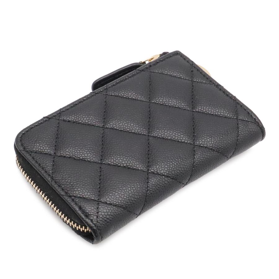CHANEL シャネル マトラッセ ココマーク コインケース 小銭入れ キーリング L字ファスナー キャビアスキン レザー ブラック 黒 | CHANEL | 01