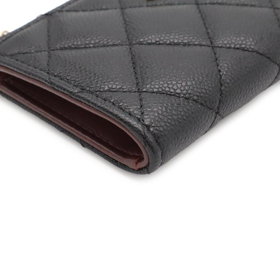 CHANEL シャネル マトラッセ ココマーク コインケース 小銭入れ キーリング L字ファスナー キャビアスキン レザー ブラック 黒 | CHANEL | 02