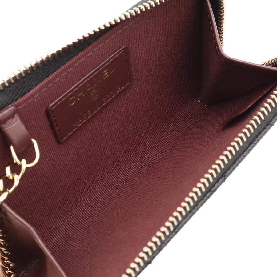 CHANEL シャネル マトラッセ ココマーク コインケース 小銭入れ キーリング L字ファスナー キャビアスキン レザー ブラック 黒 | CHANEL | 05