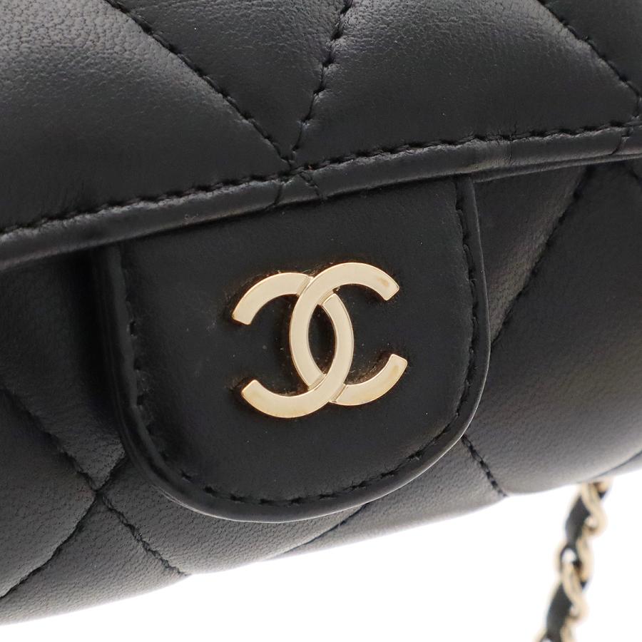 CHANEL シャネル マトラッセ チェーンショルダーバッグ ショルダーポーチ ポシェット カードホルダー レザー ブラック 黒 ゴールド金具 | CHANEL | 05