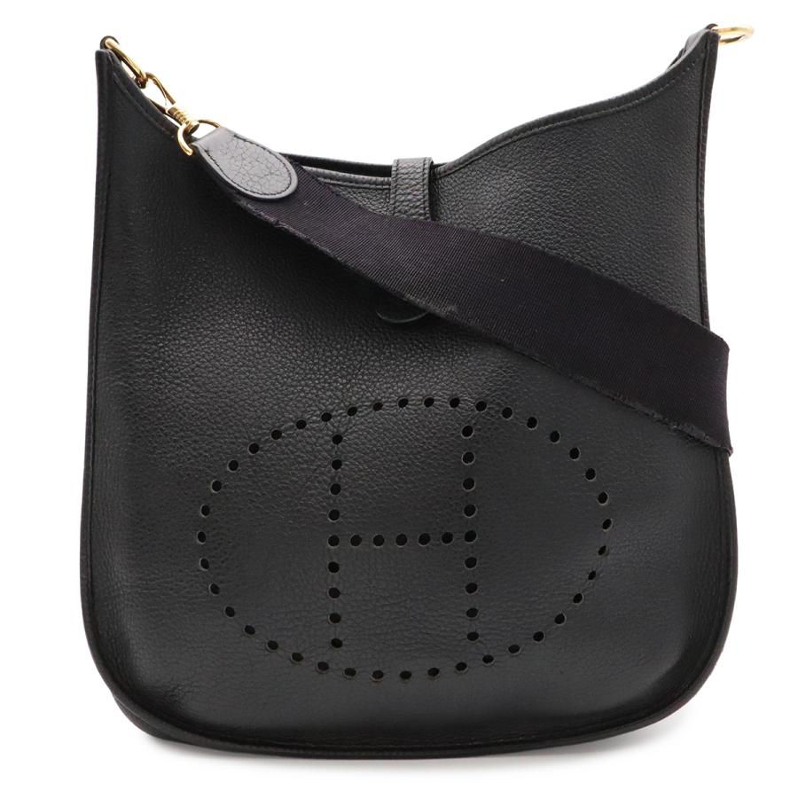 HERMES エルメス エヴリンI エブリン エブリン 1 GM ショルダーバッグ 肩掛け トゴ レザー ブラック 黒 ゴールド金具  G刻印 | HERMES