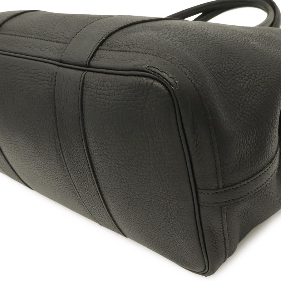 HERMES エルメス ガーデンパーティPM トートバッグ ハンドバッグ ネゴンダ レザー ブラック 黒 シルバー金具 □L刻印 | HERMES | 02
