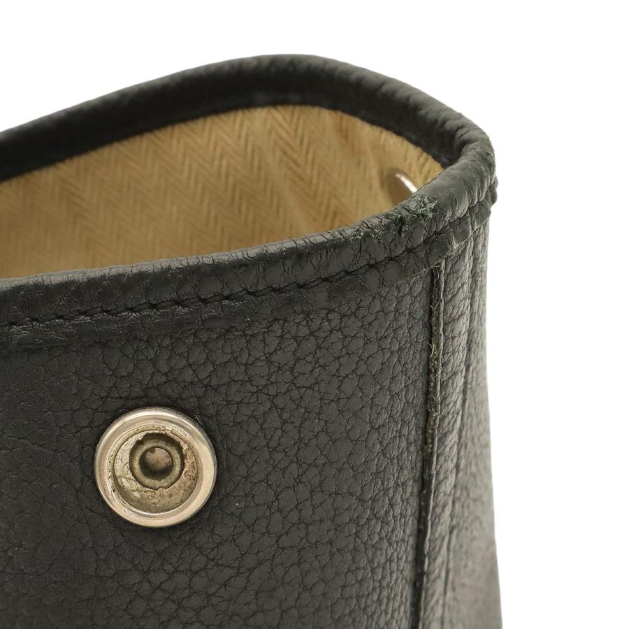 HERMES エルメス ガーデンパーティPM トートバッグ ハンドバッグ ネゴンダ レザー ブラック 黒 シルバー金具 □L刻印 | HERMES | 03