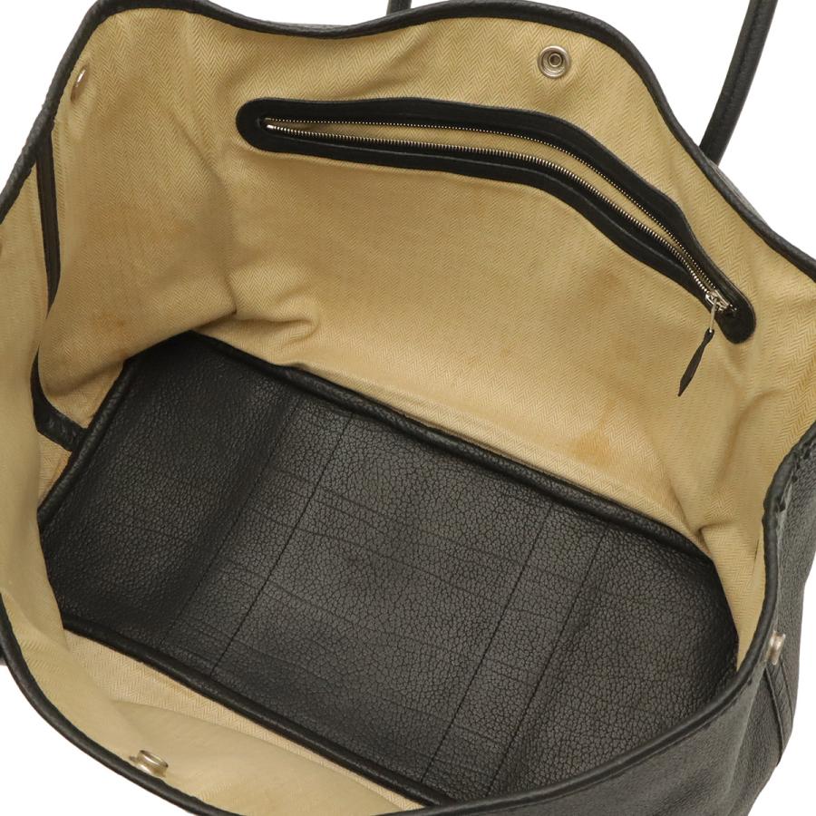 HERMES エルメス ガーデンパーティPM トートバッグ ハンドバッグ ネゴンダ レザー ブラック 黒 シルバー金具 □L刻印 | HERMES | 05