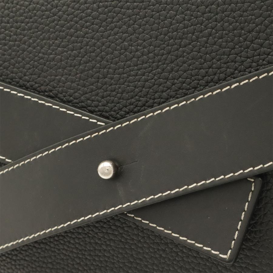 LOEWE ロエベ アナグラム ベルト コレクション メッセンジャー ベルト ショルダーバッグ レザー ブラック 黒 シルバー金具 | LOEWE | 04