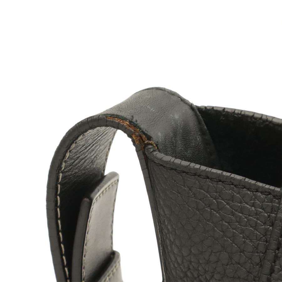 LOEWE ロエベ アナグラム ベルト コレクション メッセンジャー ベルト ショルダーバッグ レザー ブラック 黒 シルバー金具 | LOEWE | 05