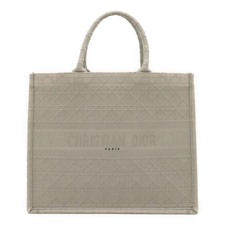 Christian Dior クリスチャン ディオール ブックトート DIOR BOOK TOTE ラージ カナージュ トートバッグ キャンバス グレー | Christian Dior