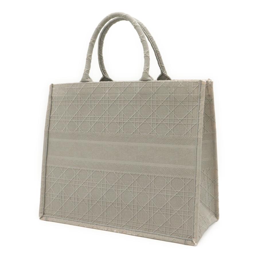 Christian Dior クリスチャン ディオール ブックトート DIOR BOOK TOTE ラージ カナージュ トートバッグ キャンバス グレー | Christian Dior | 01