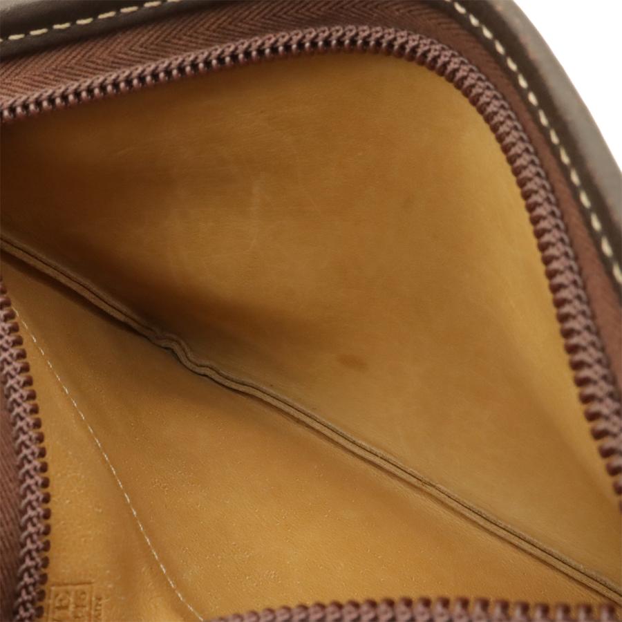 LOEWE ロエベ ヴィンテージ アナグラム ショルダーバッグ ポシェット 斜め掛け スエード レザー ライトカーキ系 ダークブラウン | LOEWE | 05