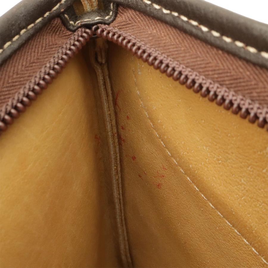 LOEWE ロエベ ヴィンテージ アナグラム ショルダーバッグ ポシェット 斜め掛け スエード レザー ライトカーキ系 ダークブラウン | LOEWE | 06