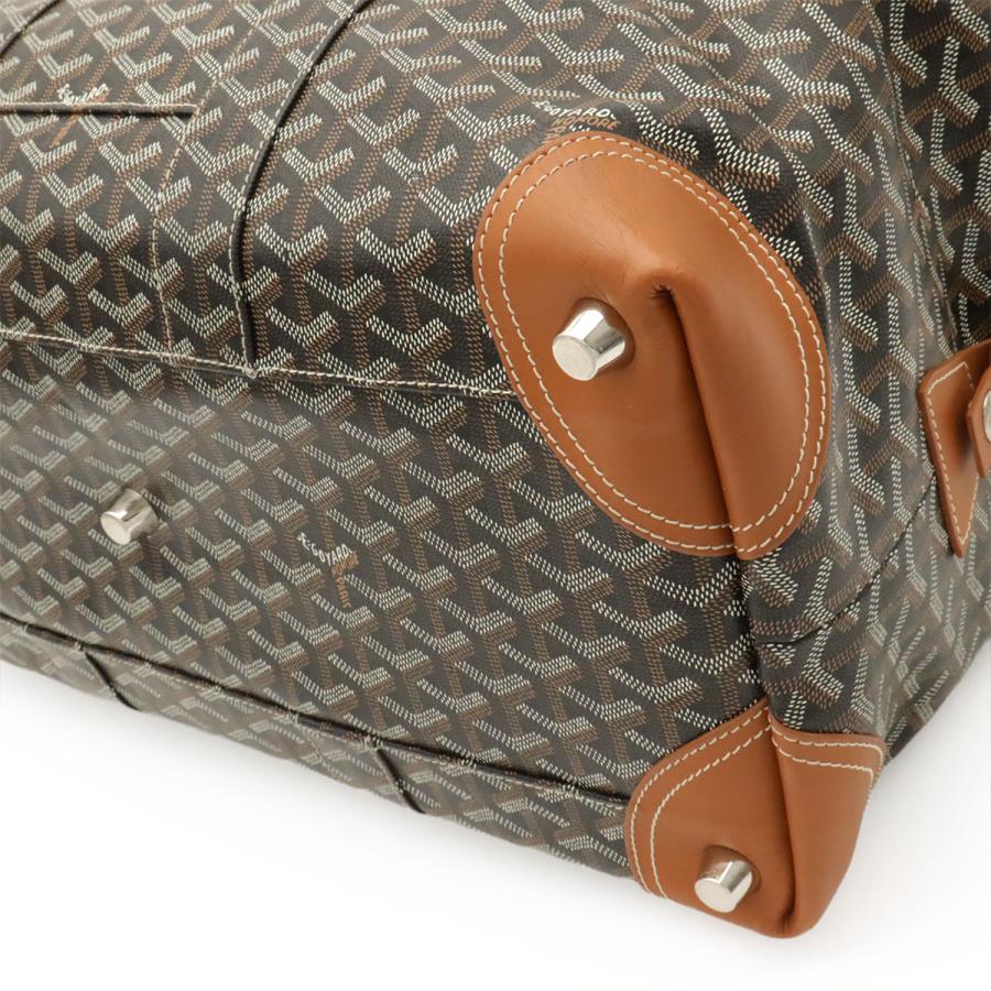 GOYARD ゴヤール ボーイング45 ボストンバッグ ヘリンボーン柄 PVC ブラック 黒 ブラウン 茶 シルバー金具 ストラップ欠品 | GOYARD | 02
