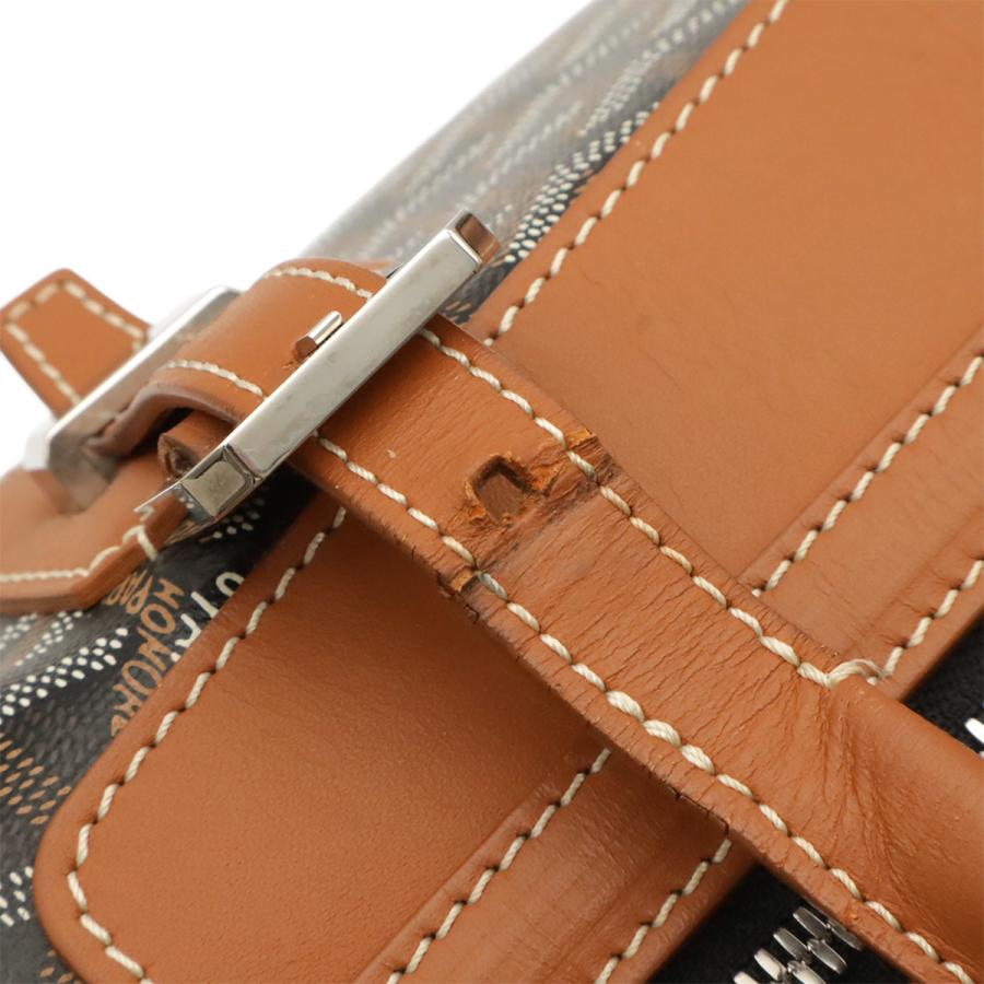 GOYARD ゴヤール ボーイング45 ボストンバッグ ヘリンボーン柄 PVC ブラック 黒 ブラウン 茶 シルバー金具 ストラップ欠品 | GOYARD | 04