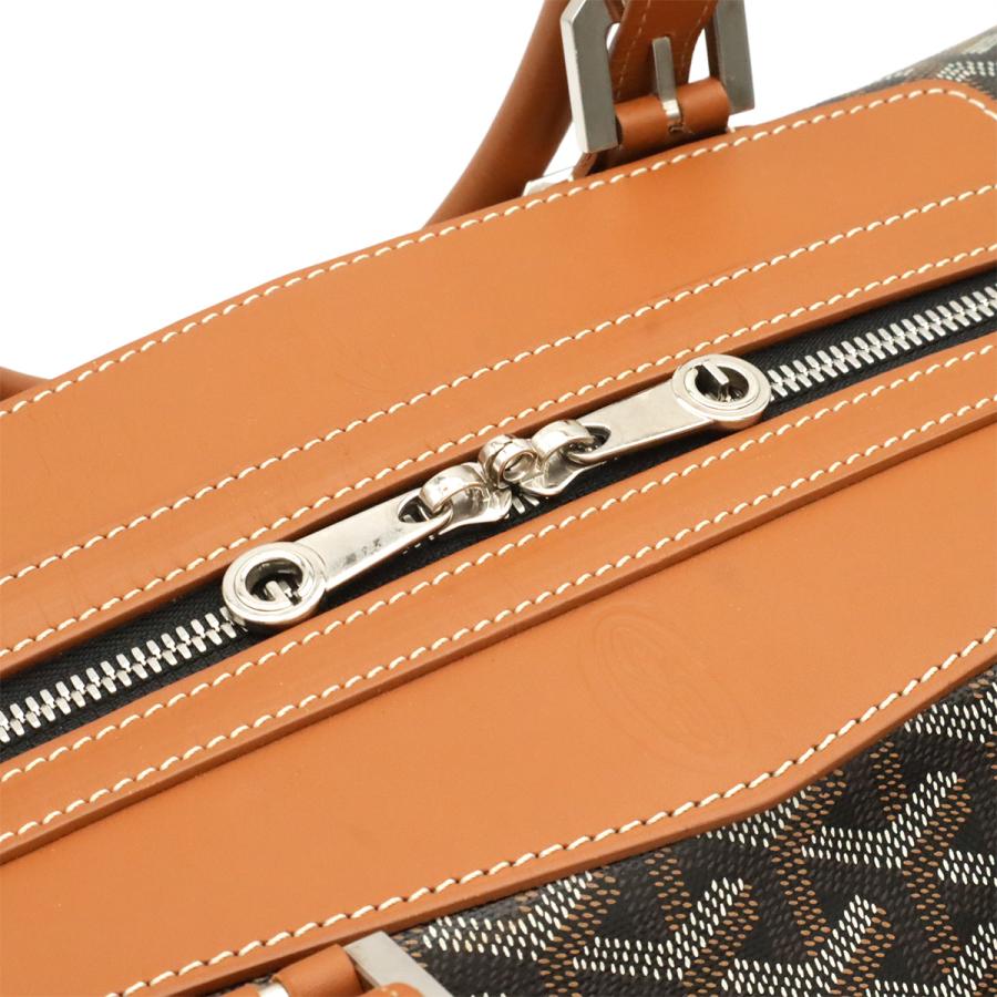 GOYARD ゴヤール ボーイング45 ボストンバッグ ヘリンボーン柄 PVC ブラック 黒 ブラウン 茶 シルバー金具 ストラップ欠品 | GOYARD | 05