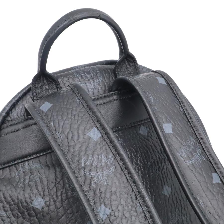 MCM エムシーエム スターク ヴィセトス ロゴグラム バックパック リュックサック スタッズ コーティングキャンバス ブラック 黒 | MCM | 03