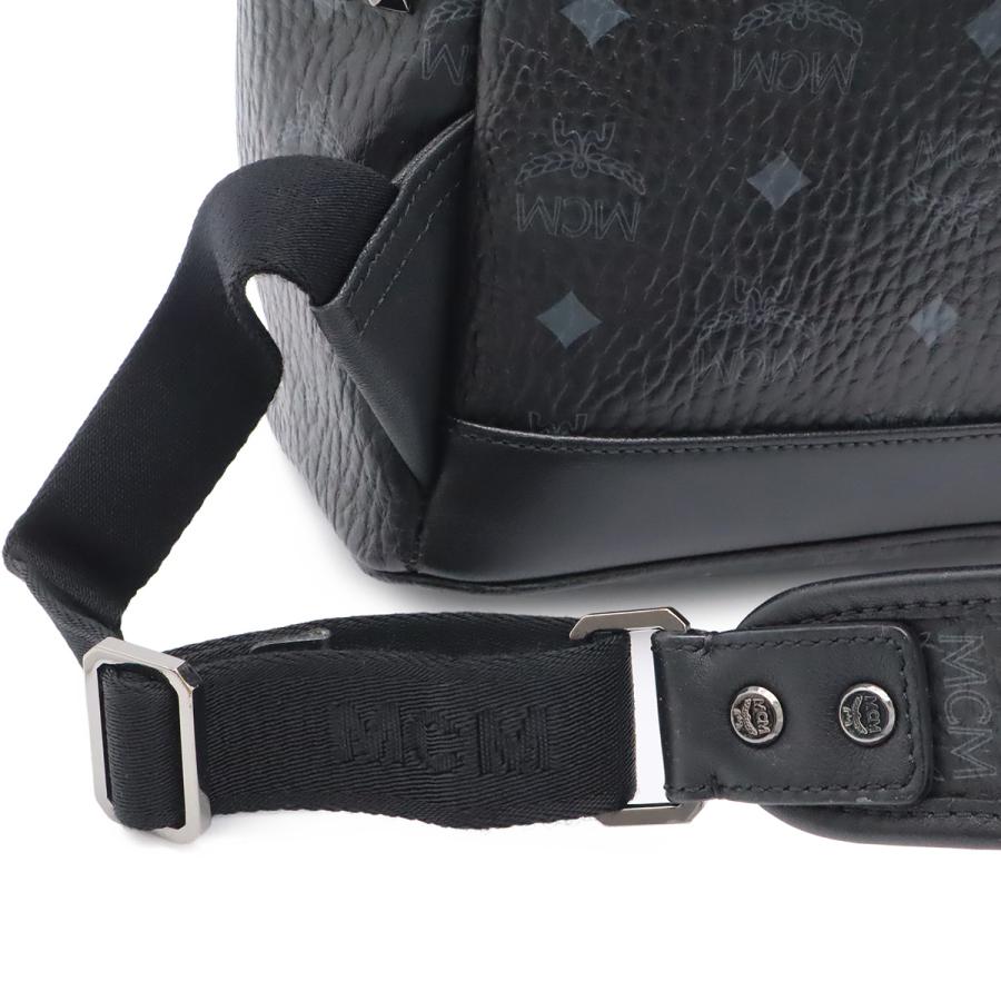 MCM エムシーエム スターク ヴィセトス ロゴグラム バックパック リュックサック スタッズ コーティングキャンバス ブラック 黒 | MCM | 04