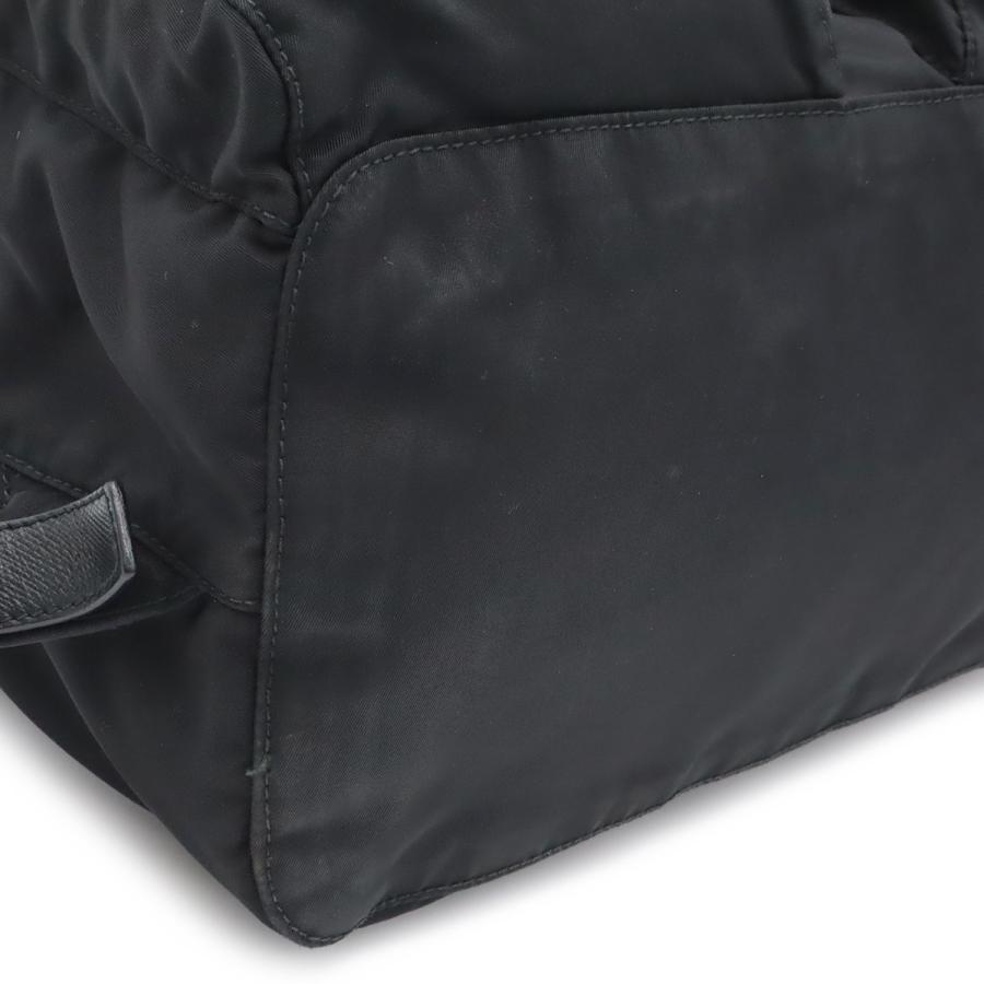 PRADA プラダ トライアングルロゴ バックパック リュックサック デイパック ナイロン レザー NERO 黒 ブラック シルバー金具 1BZ811 | PRADA | 02