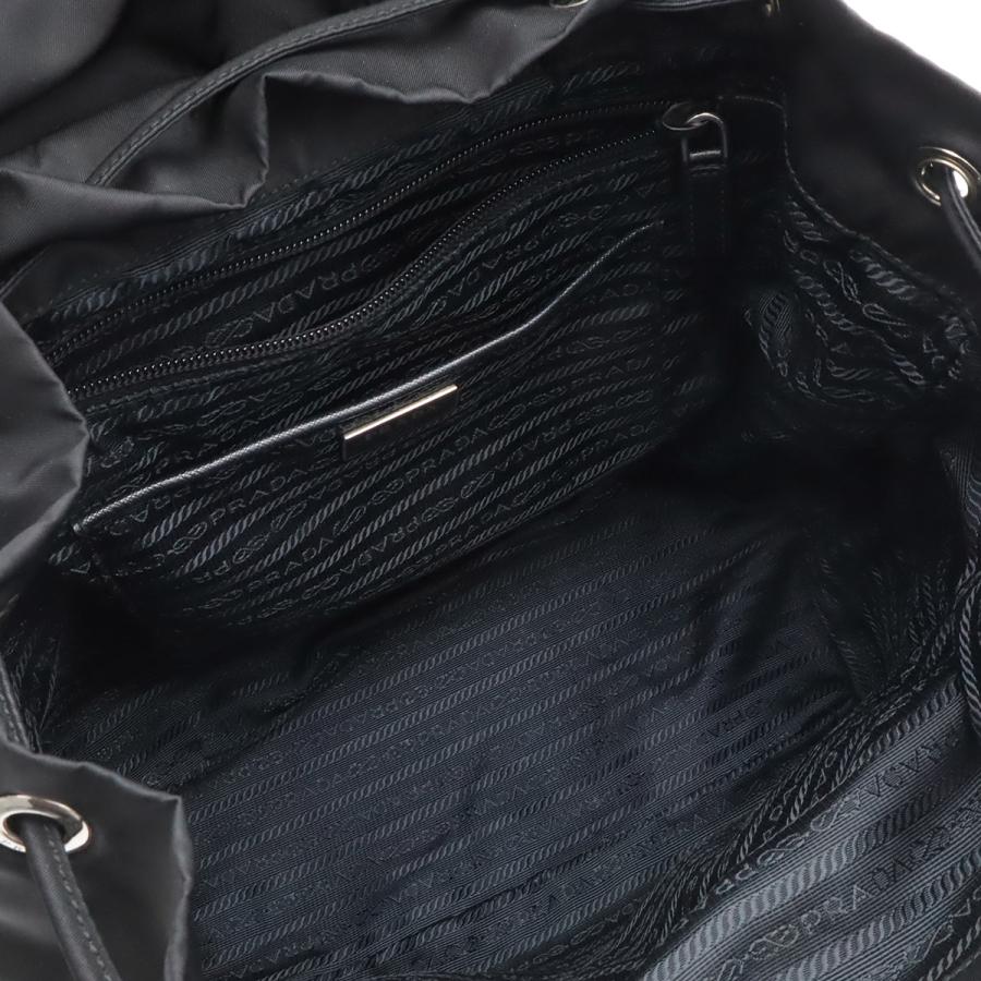 PRADA プラダ トライアングルロゴ バックパック リュックサック デイパック ナイロン レザー NERO 黒 ブラック シルバー金具 1BZ811 | PRADA | 05