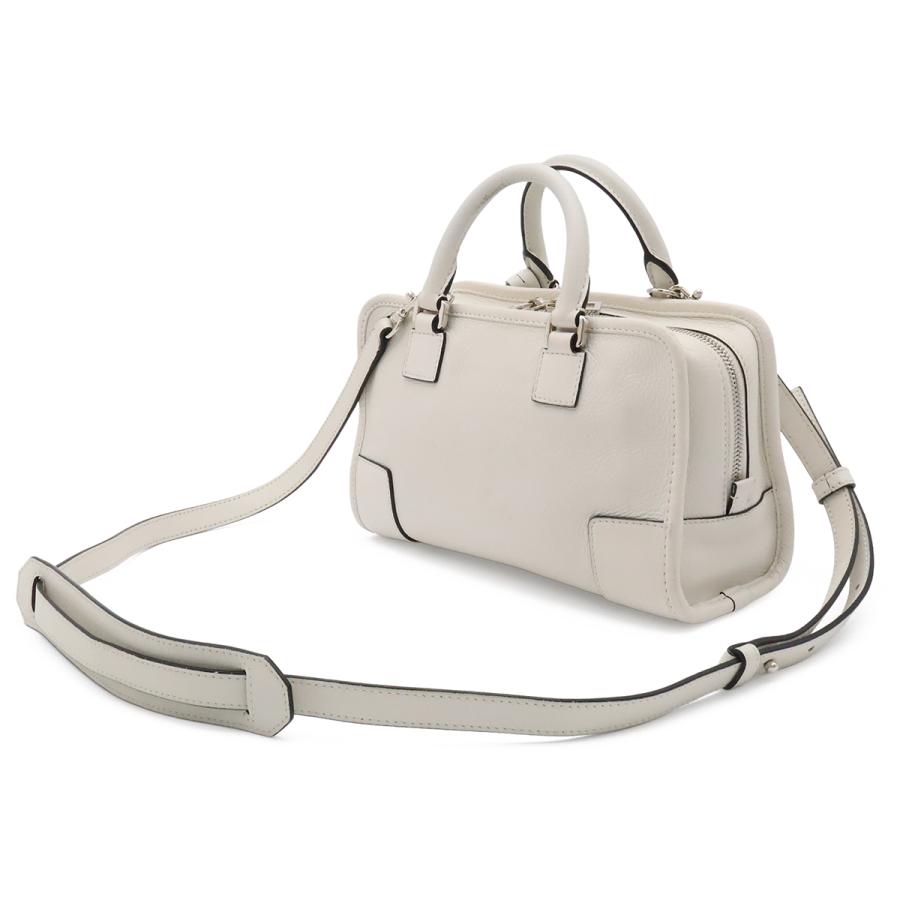 LOEWE ロエベ アマソナ23 アナグラム ハンドバッグ ミニボストン 2WAY ショルダーバッグ 斜め掛け レザー ホワイト 白 シルバー金具 | LOEWE | 01