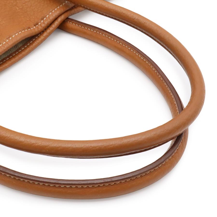 HERMES エルメス ガーデンパーティPM トートバッグ ハンドバッグ ネゴンダ レザー キャメル ライトブラウン シルバー金具 □K刻印 | HERMES | 03