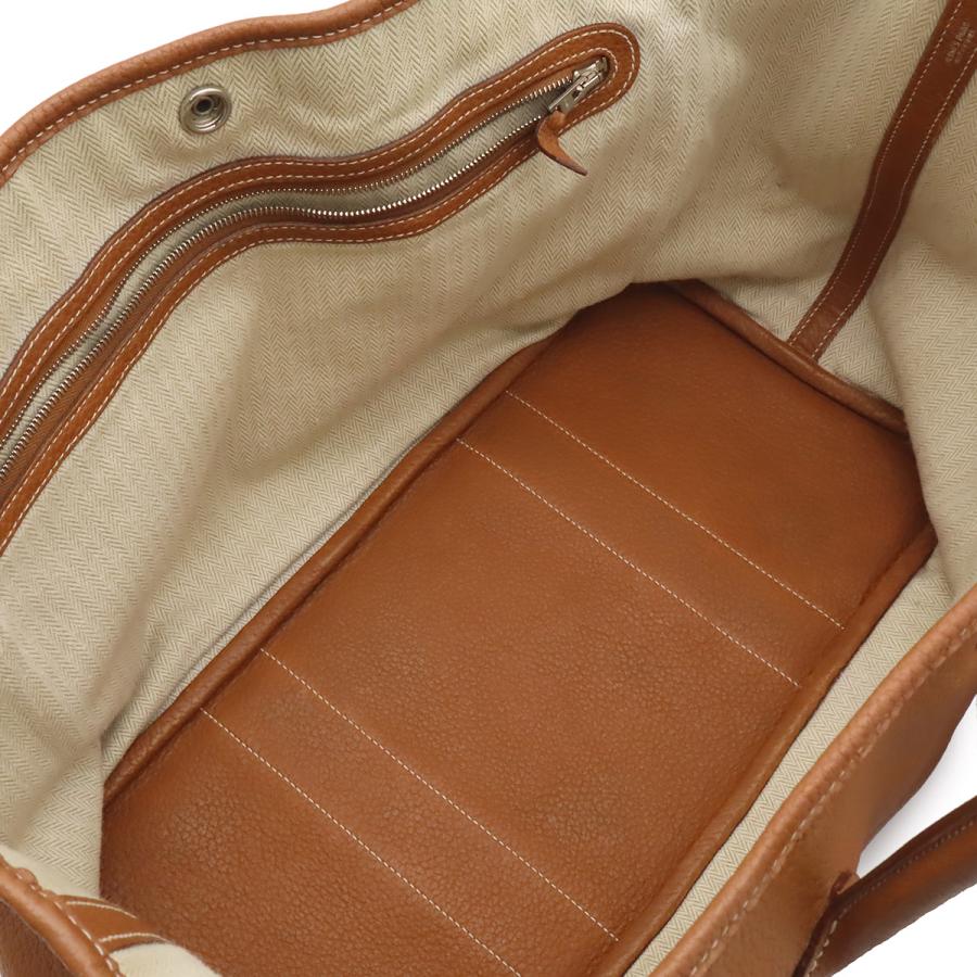 HERMES エルメス ガーデンパーティPM トートバッグ ハンドバッグ ネゴンダ レザー キャメル ライトブラウン シルバー金具 □K刻印 | HERMES | 04