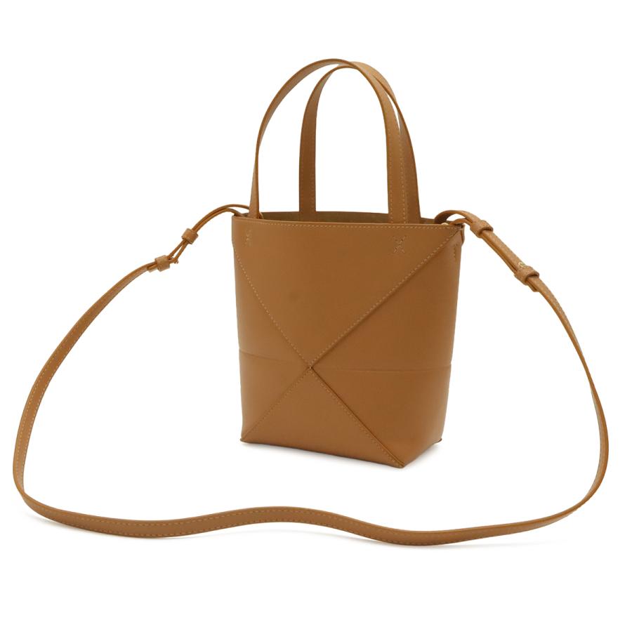 LOEWE ロエベ パズル フォルド トート ミニ トートバッグ ハンドバッグ 2WAYショルダー シャイニーカーフ ウォームデザート キャメル | LOEWE | 01