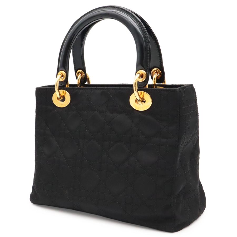 Christian Dior クリスチャン ディオール レディディオール カナージュ ハンドバッグ トートバッグ ナイロン レザー ブラック 黒 | Christian Dior | 01