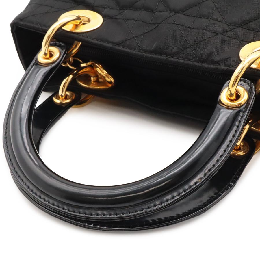 Christian Dior クリスチャン ディオール レディディオール カナージュ ハンドバッグ トートバッグ ナイロン レザー ブラック 黒 | Christian Dior | 03