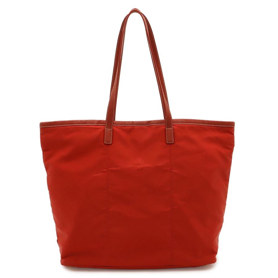 PRADA プラダ ロゴ トートバッグ ショルダーバッグ ナイロン レザー レッド 赤 ゴールド金具 | PRADA