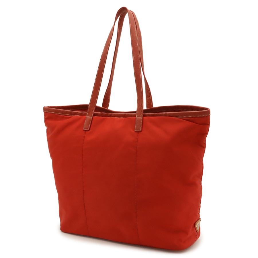 PRADA プラダ ロゴ トートバッグ ショルダーバッグ ナイロン レザー レッド 赤 ゴールド金具 | PRADA | 01