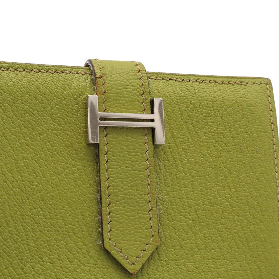 HERMES エルメス ベアンミニ カードケース 名刺入れ ミニウォレット 小銭入れ コインケース シェブルミゾル アニスグリーン シルバー金具 | HERMES | 02