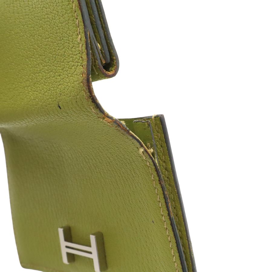 HERMES エルメス ベアンミニ カードケース 名刺入れ ミニウォレット 小銭入れ コインケース シェブルミゾル アニスグリーン シルバー金具 | HERMES | 04