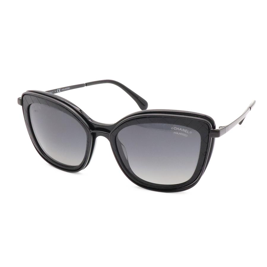 CHANEL シャネル マトラッセ サングラス アイウェア キャットアイ フォックスシェイプ スモークグラデーション 偏光レンズ ブラック 黒 | CHANEL