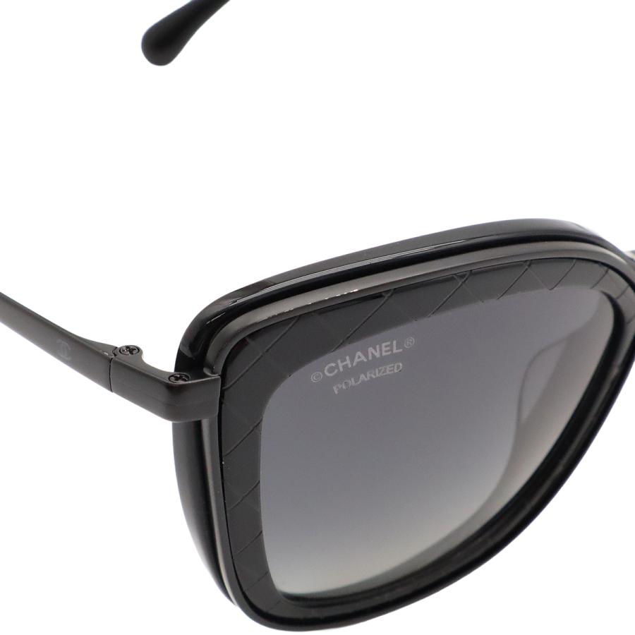 CHANEL シャネル マトラッセ サングラス アイウェア キャットアイ フォックスシェイプ スモークグラデーション 偏光レンズ ブラック 黒 | CHANEL | 05