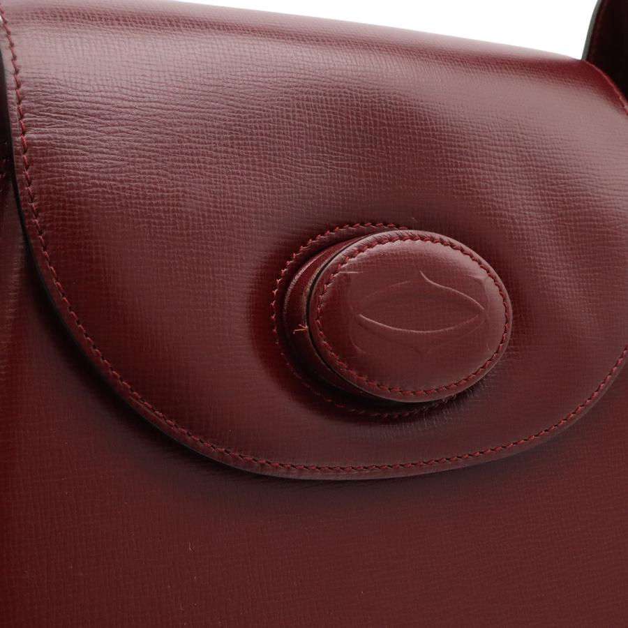 Cartier カルティエ マストライン マスト ドゥ カルティエ ショルダーバッグ ワンショルダー セミショルダー レザー ボルドー 赤 | Cartier | 06