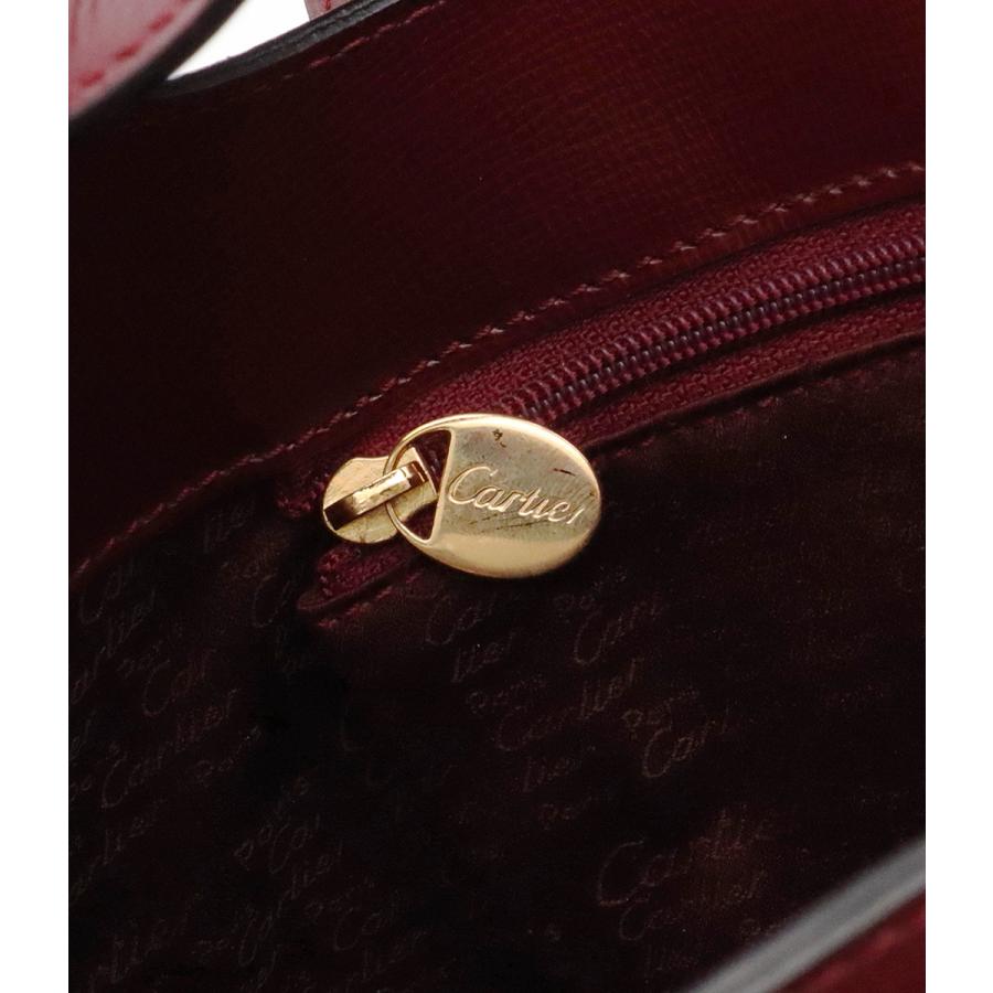 Cartier カルティエ マストライン マスト ドゥ カルティエ ショルダーバッグ ワンショルダー セミショルダー レザー ボルドー 赤 | Cartier | 08