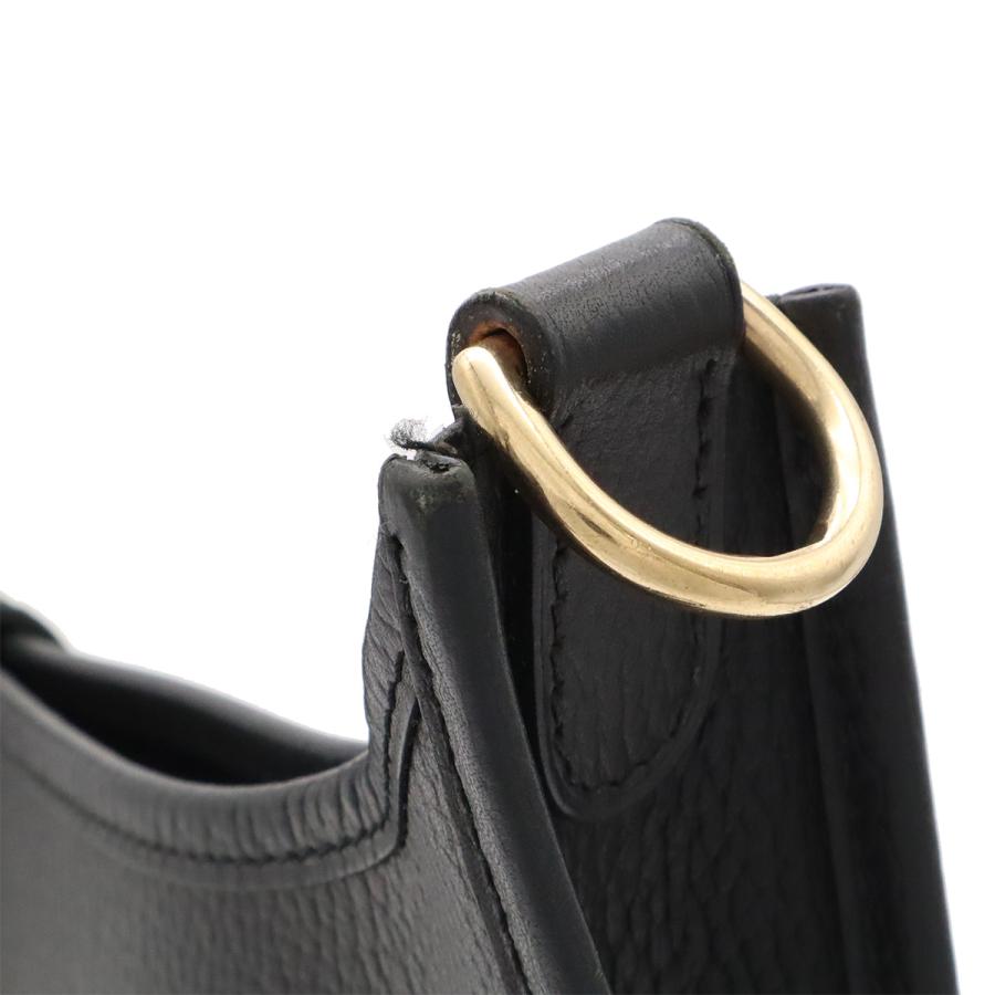 HERMES エルメス エヴリンI エブリン エブリン 1 GM ショルダーバッグ 肩掛け アルデンヌ レザー ブラック 黒 ゴールド金具  E刻印 | HERMES | 04